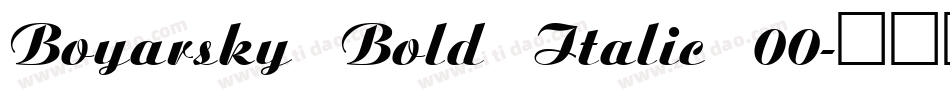 Boyarsky Bold Italic 00字体转换